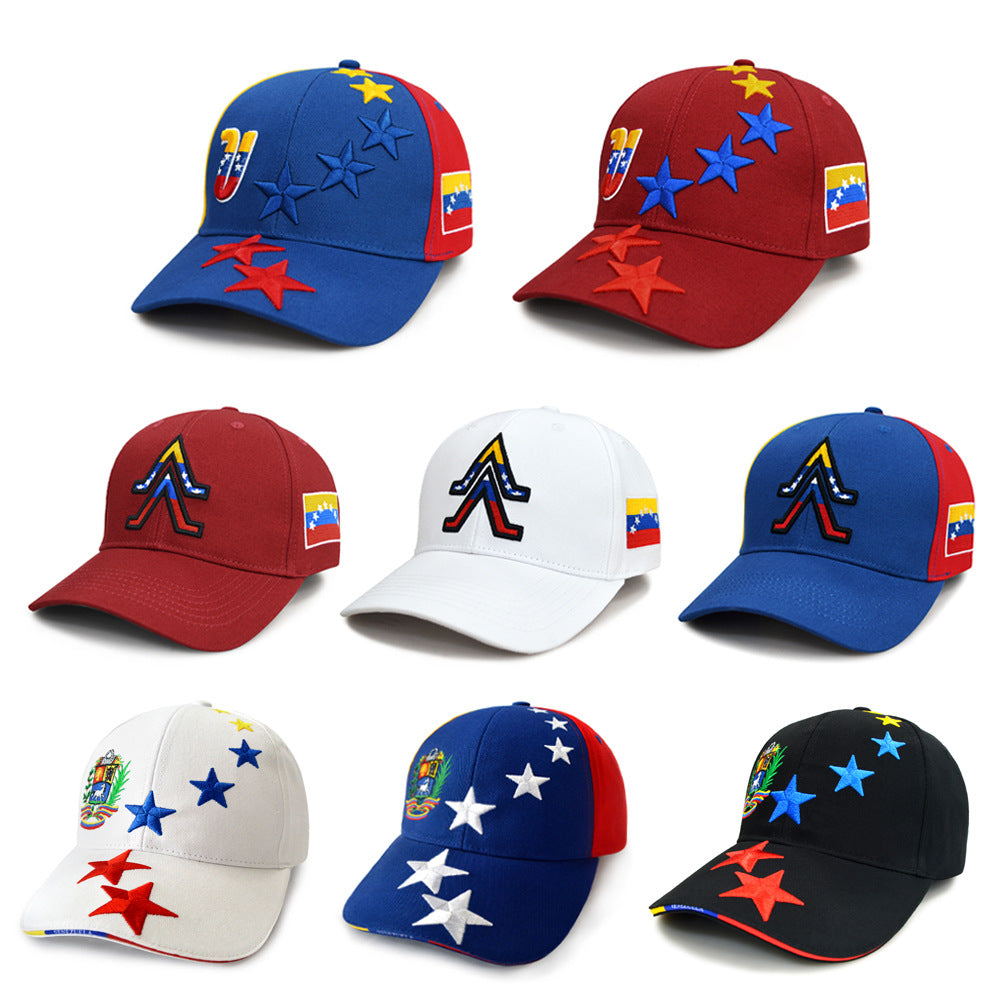 Embroidered Letters Venezuelan Flag Cap