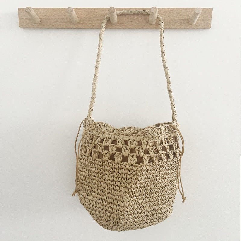 Women Resort Style Straw Woven Bag, Large Capacity Fashion Underarm Shoulder Bag