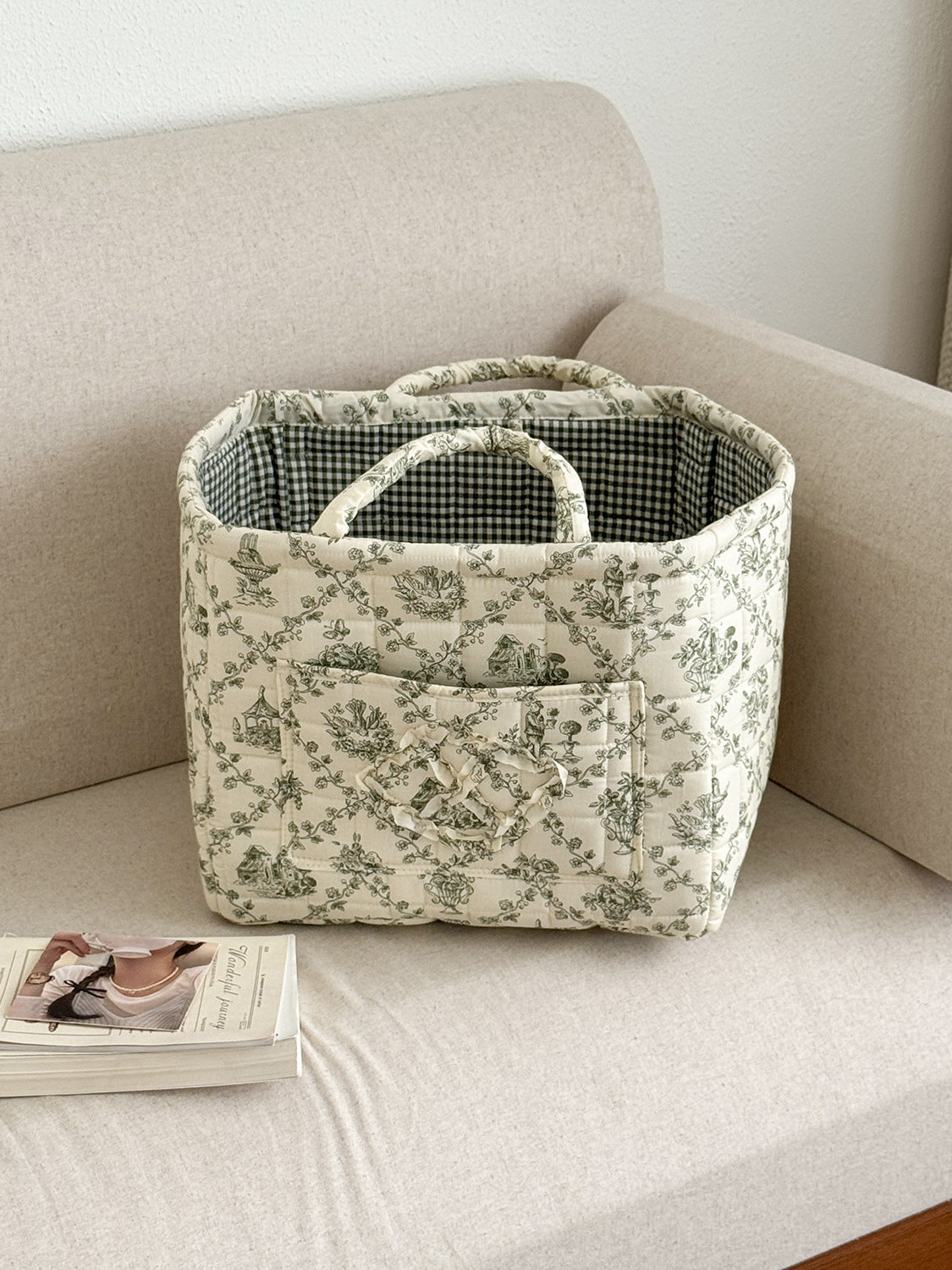 Floral Foldable Lightweight Storage Basket