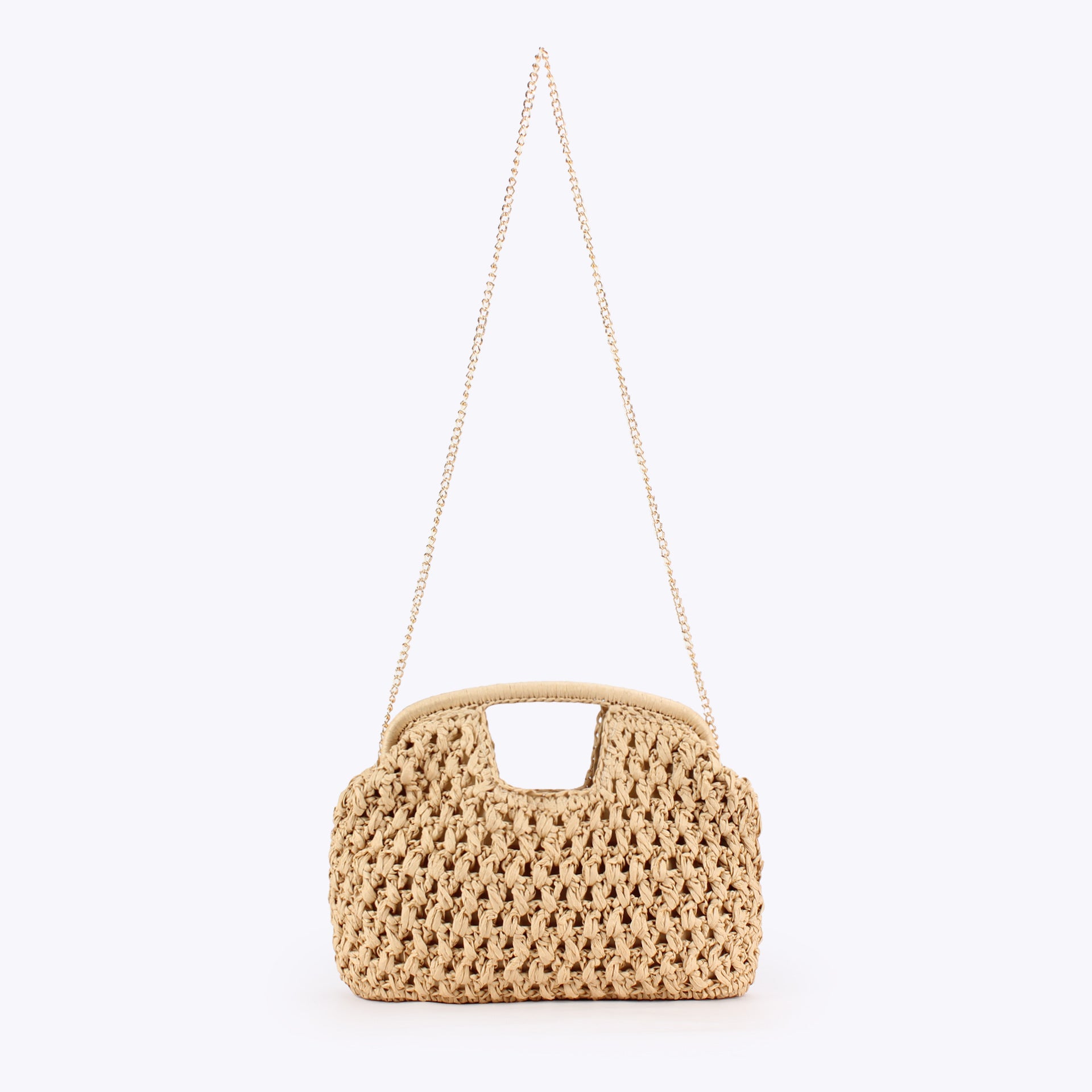 Women Simple Woven Bag, Casual Beach Vacation Shoulder Bag