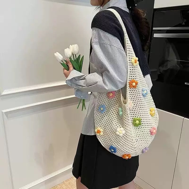 Women Yarn 2026 New Hand Knit Underarm Unique Shoulder Commute Tote Bag