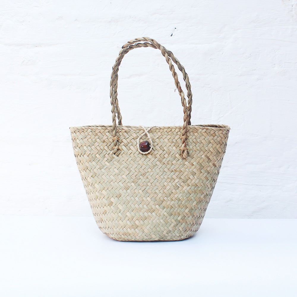 Niche Design Straw Woven Tote Bag