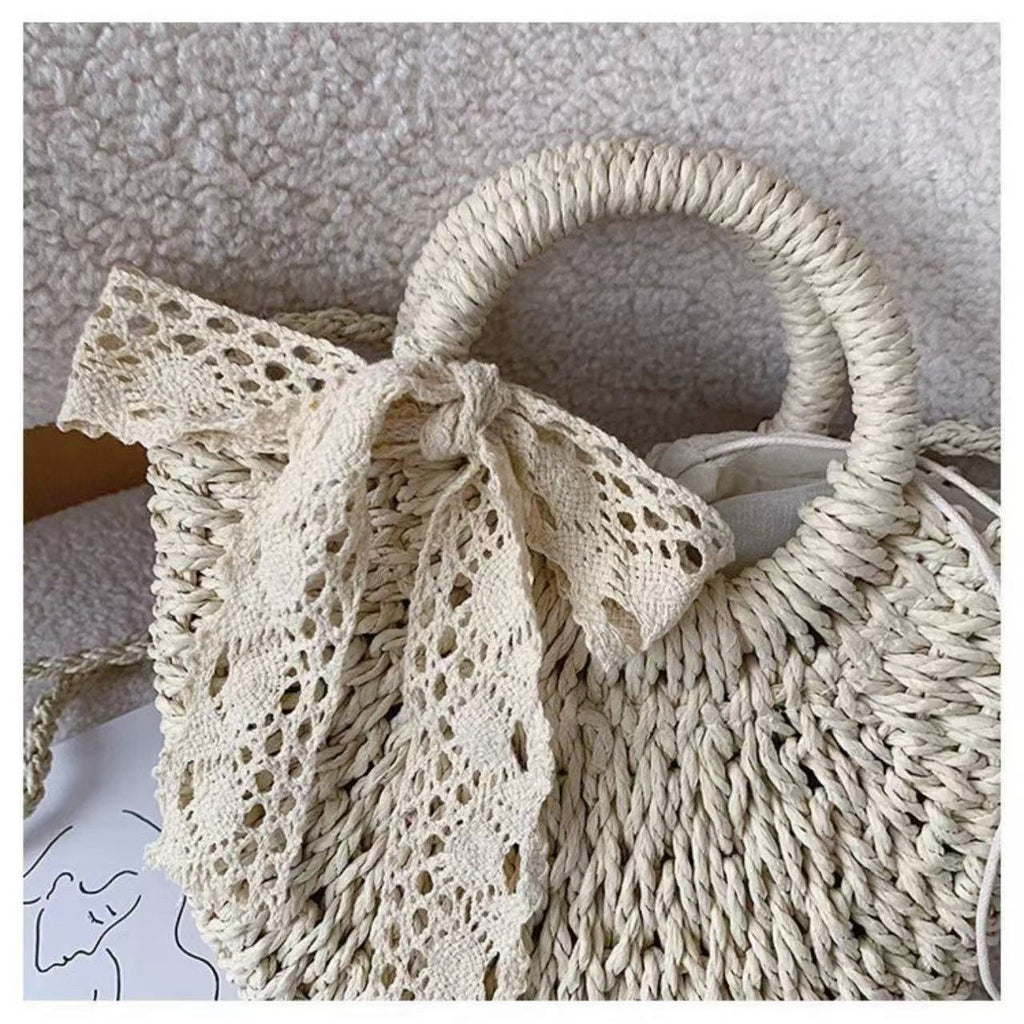 Handmade Straw Woven Crossbody Phone Bag
