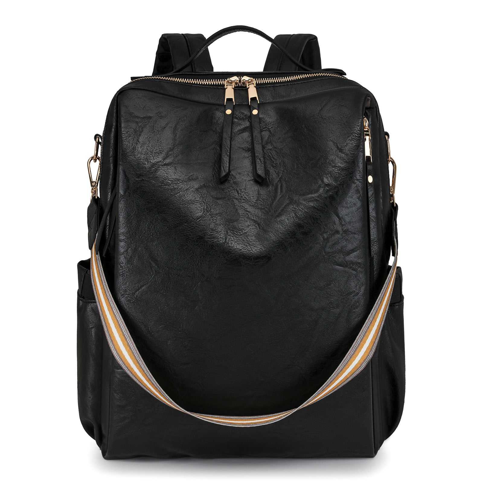 Women Fashion PU Business Backpack, Multifunctional Laptop Travel Bag
