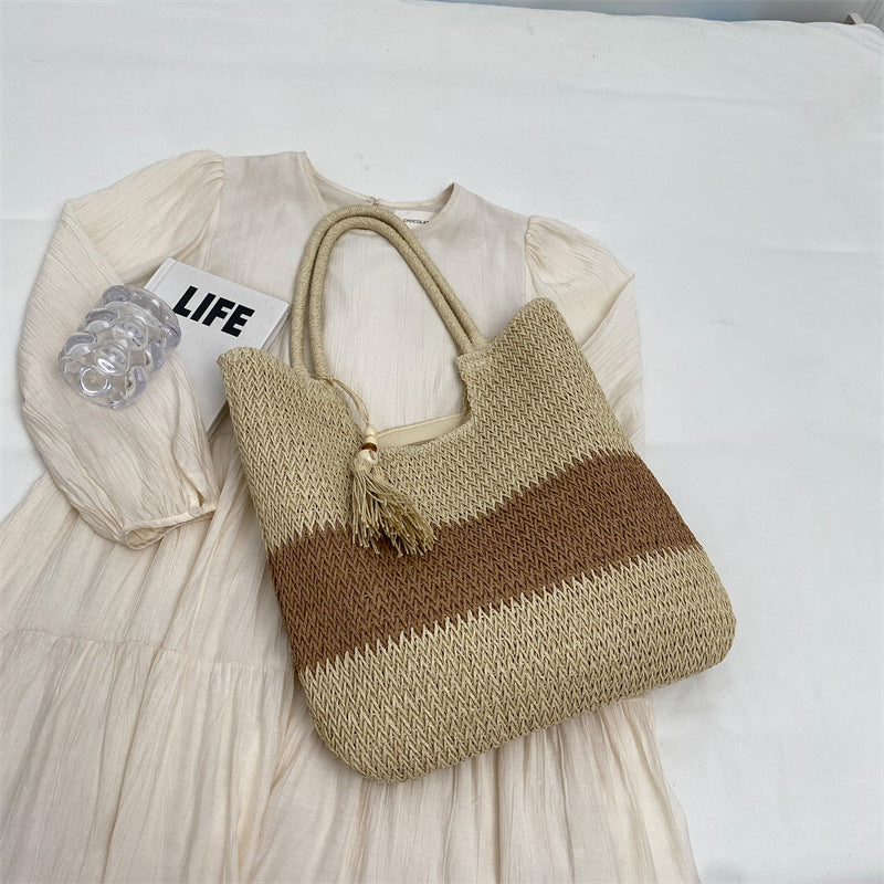 Women Minimalist Large Tote New Shoulder Casual Beach Bag