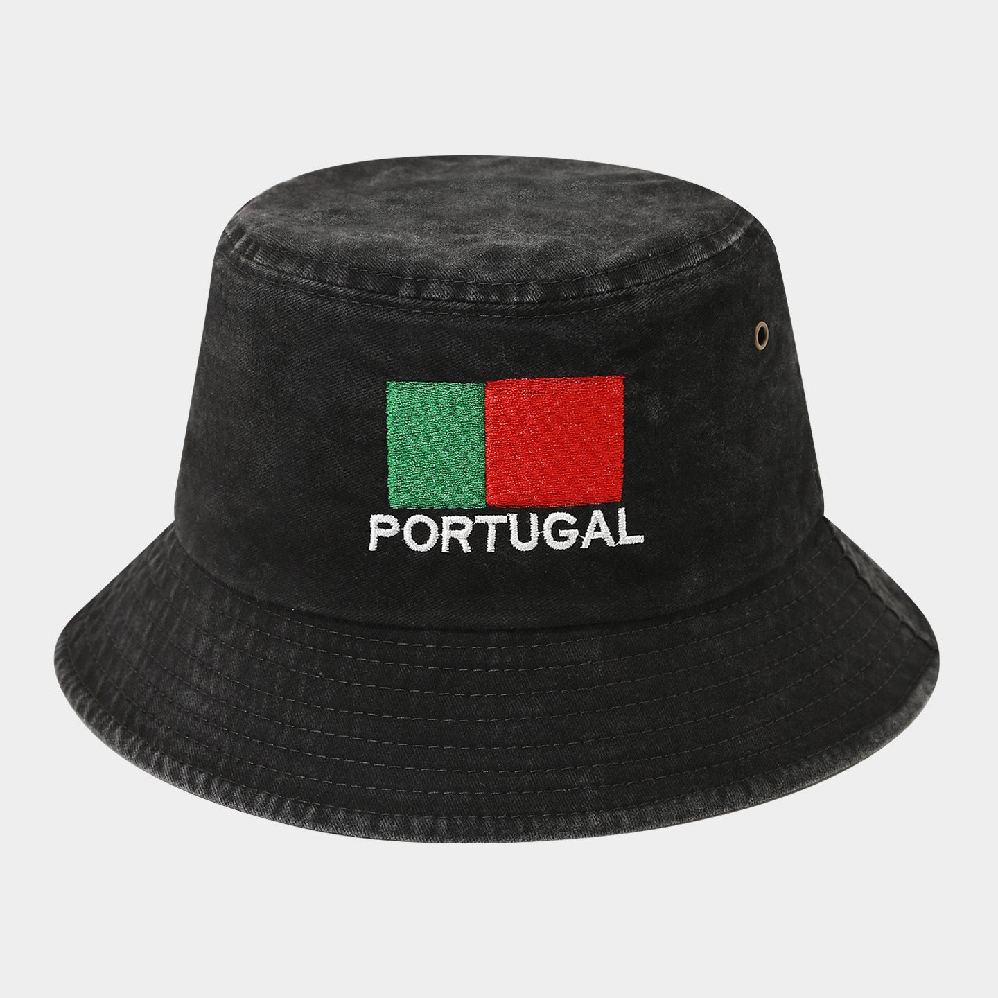 Washed Foldable World Flag Fisherman Hat