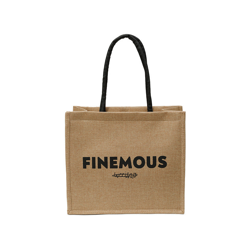 Large Capacity Linen Tote Commuter Bag