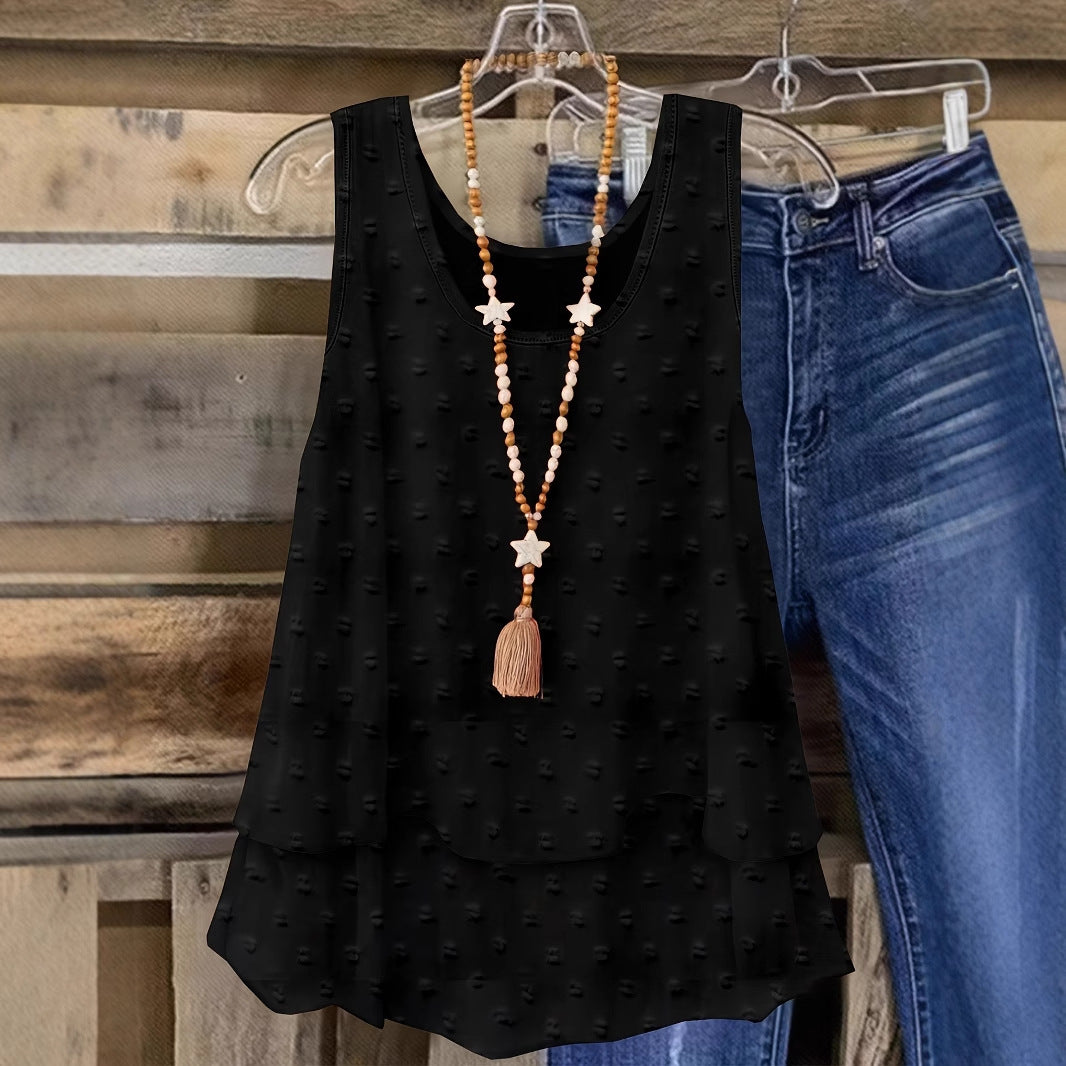 Women Solid Color Casual Vest