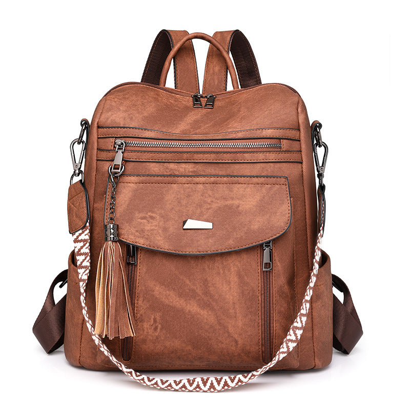 Women PU Casual Multi-Function Backpack, Spring Trend Mommy Bag
