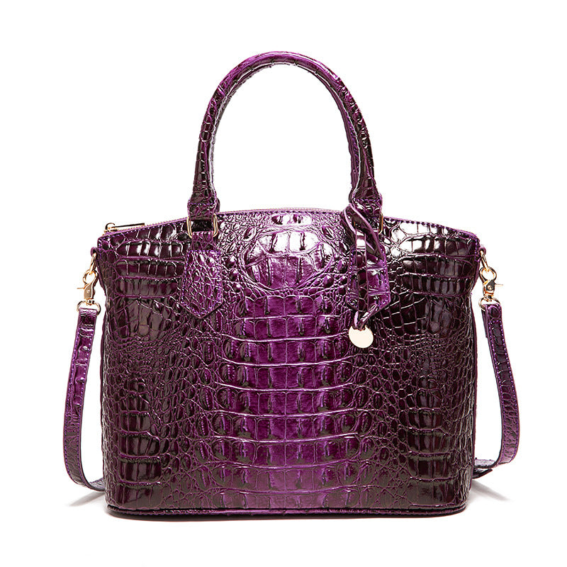 Portable Crossbody Retro Multi-Color Crocodile Pattern Bag