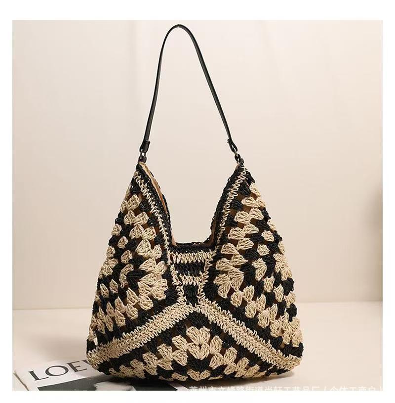 Summer Hollow Woven Straw Versatile Commuter Armpit Bag