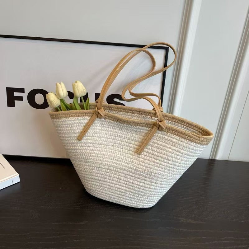 Women Woven Crossbody Shoulder Tote Beach Bag