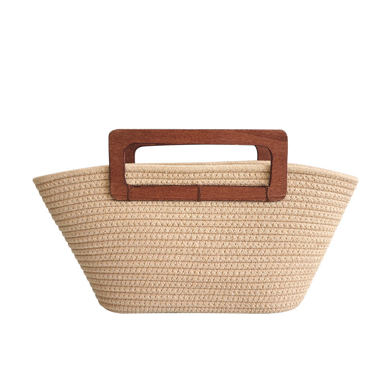 Large Capacity Rattan Retro Woven Tote Bag