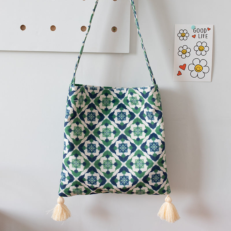 Ethnic Pattern Unique Artistic Canvas Shoulder Bag