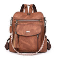Women PU Casual Multi-Function Backpack, Spring Trend Mommy Bag