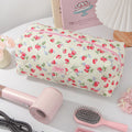 Large-Capacity Strawberry Printed Toiletry Bag