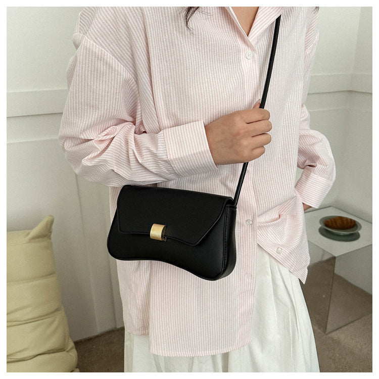 Minimalist Flap Adjustable Knotted Strap Shoulder Bag