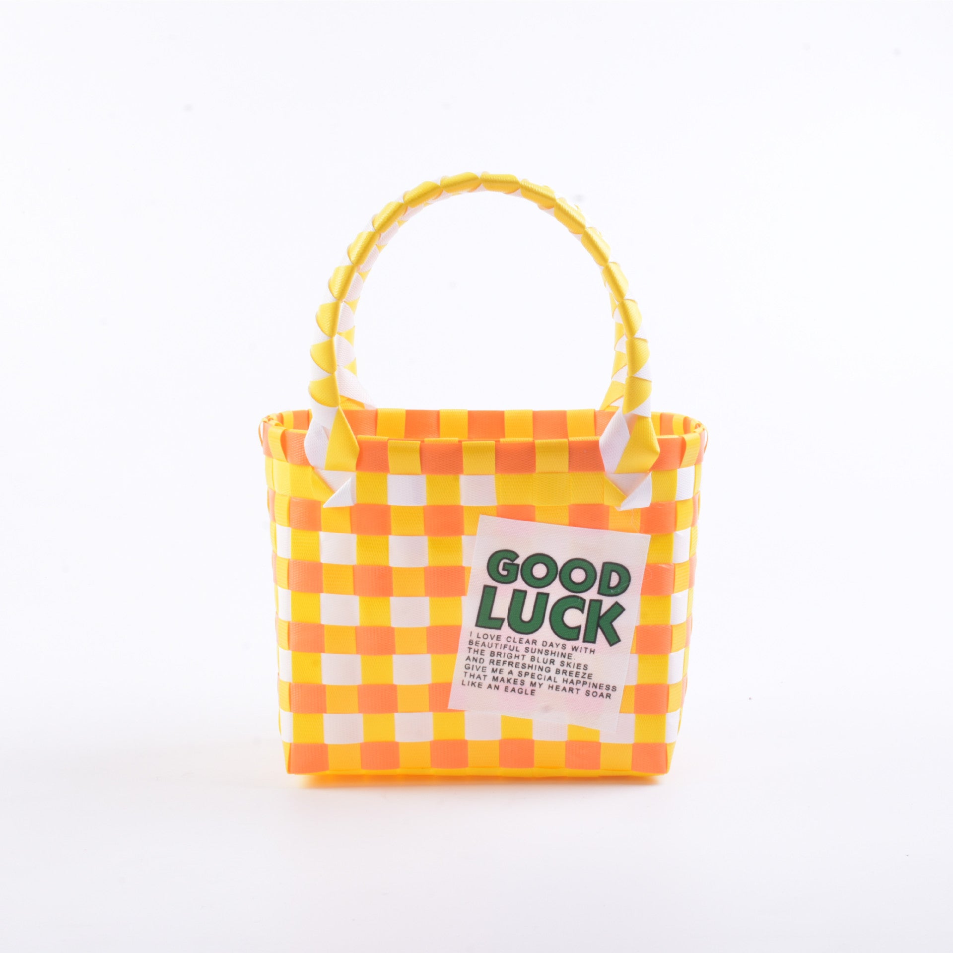 Plastic Woven Small Square Handbag Souvenir Bag