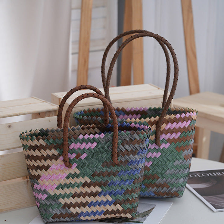 Plastic Woven Shoulder Underarm Bag