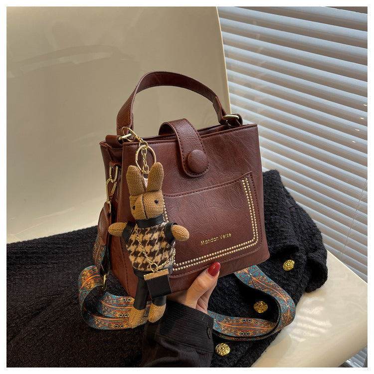 Women Vintage Premium New Fashion Shoulder Crossbody Handheld Bucket Bag