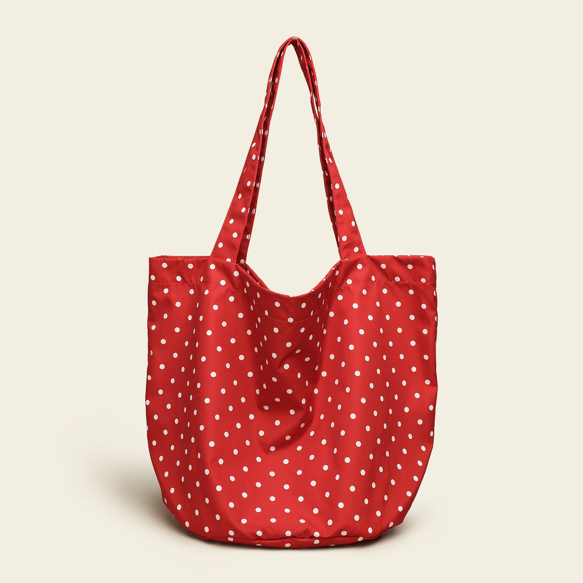 Red Polka Dot Large Capacity Bucket Shoulder Bag