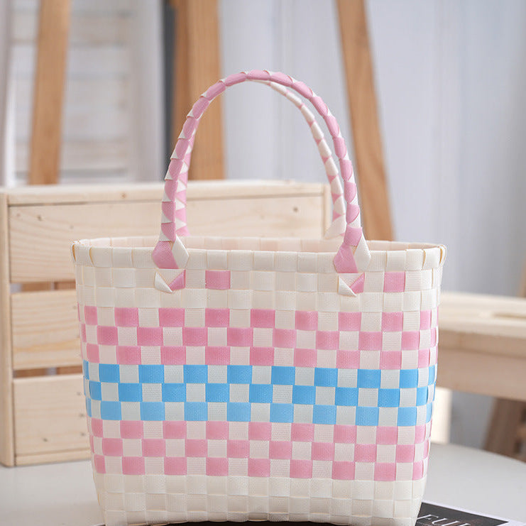 Decorative Plastic Woven Handbag