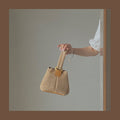 Cute Straw Chain Shoulder Woven Bag for Girls