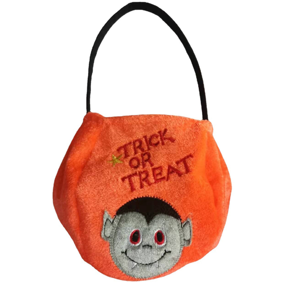 Halloween Portable Embroidered Candy Bag Children's Holiday Decor Prop Halloween Pumpkin Light Bucket Halloween Toast