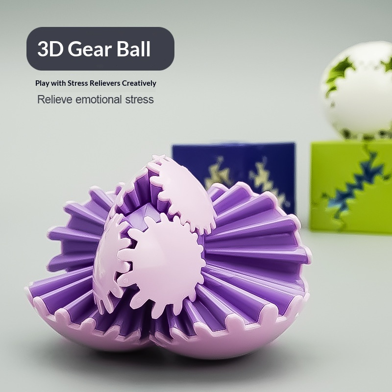 3D Gear Ball Rotating Sphere Stress Reliever Fidget Toy