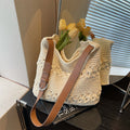 Women 2026 Resort Style Woven  Simple Large Capacity Casual Beach Bag