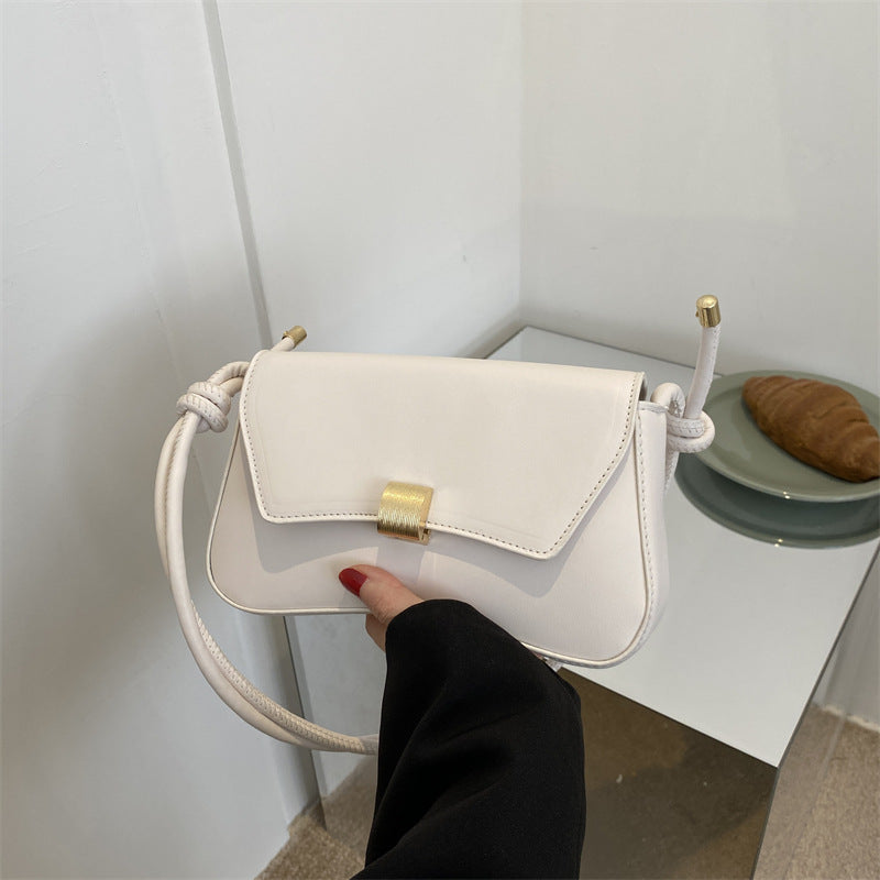 Minimalist Flap Adjustable Knotted Strap Shoulder Bag