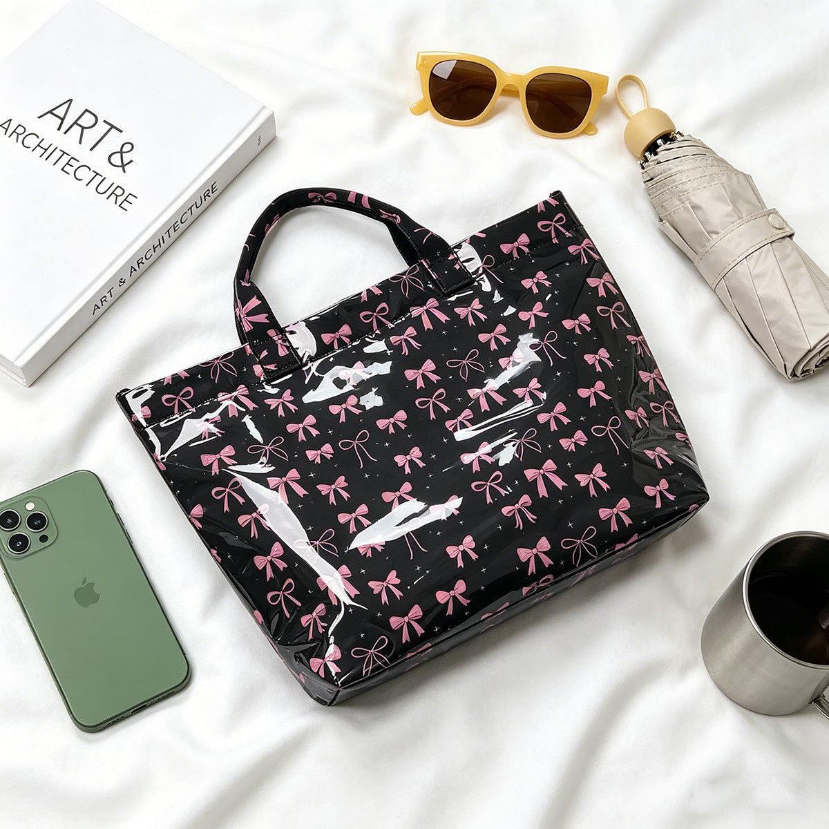Glossy Printed Waterproof Beach Tote