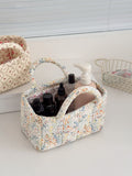 Pastoral Floral Desktop Organizer Basket