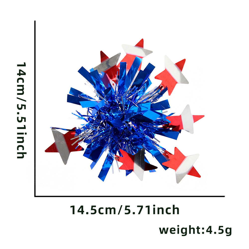 Independence Day Red White Blue Star Hairpin