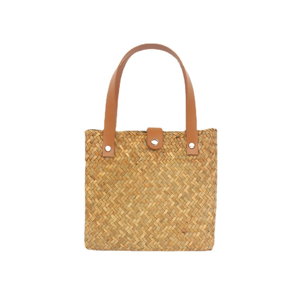 Nordic Retro Hand-Woven Mini Straw Beach Bag