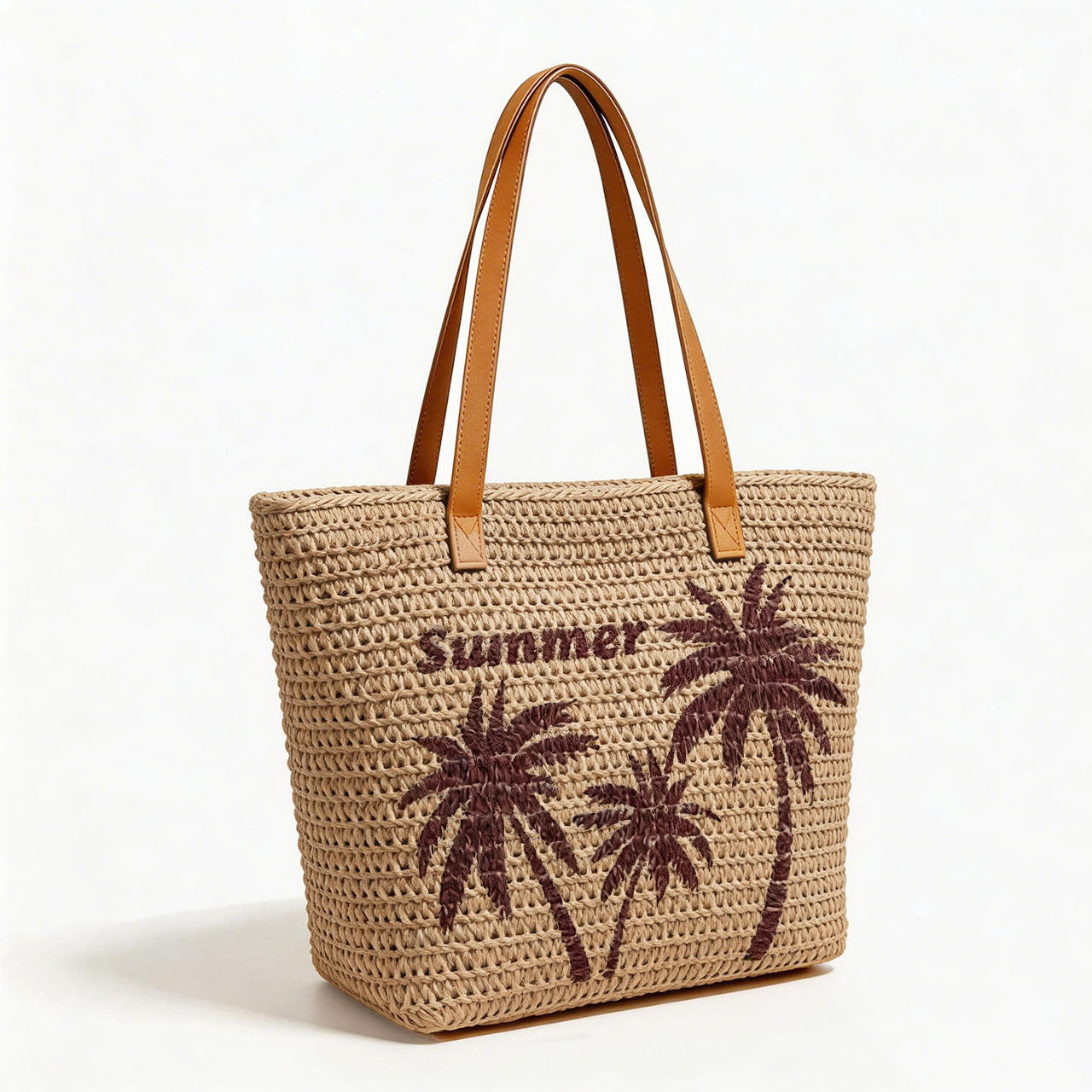 High End Straw Knitted Tote Bag