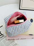 Floral Quilted Large Capacity Cotton Toiletry Bag