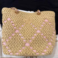 Hand-Woven Straw Beach Underarm Bag