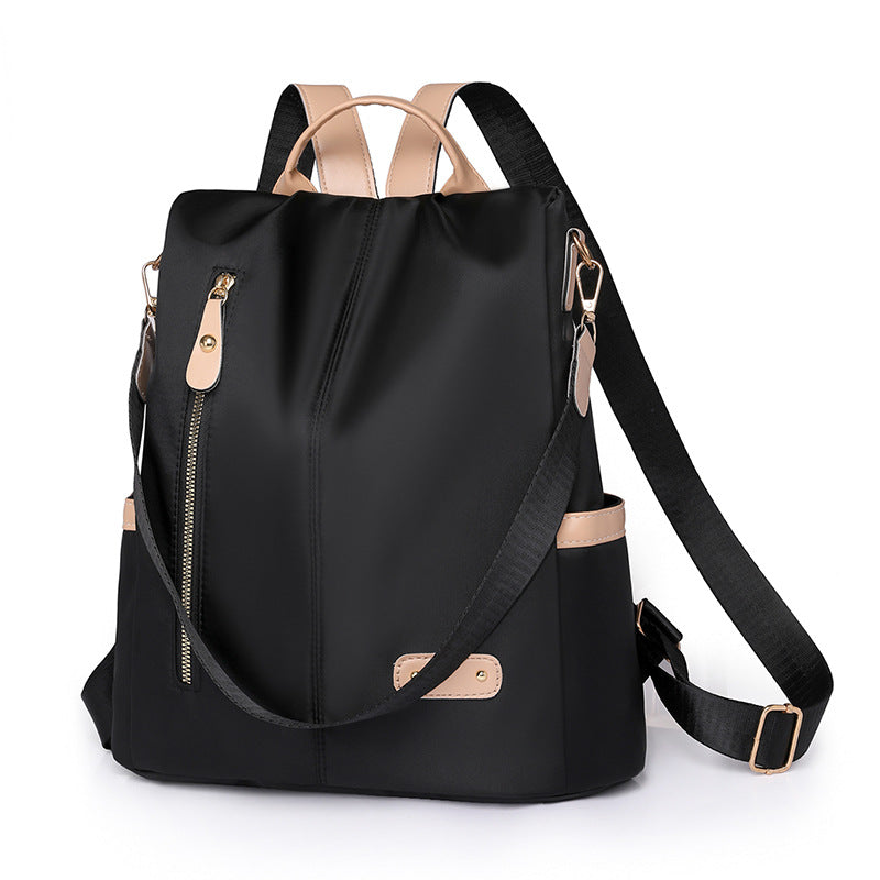 Cross-Border Wholesale Simple Nylon Backpack Women'S Backpack Large Capacity High-End Bags Bags Women'S Bags Wholesale