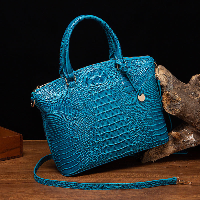 Portable Crossbody Retro Multi-Color Crocodile Pattern Bag