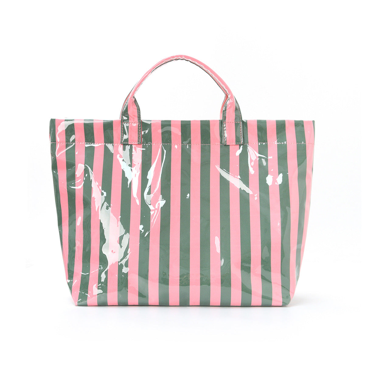 Striped Lightweight Large Capacity Travel Shoulder Tote Bag