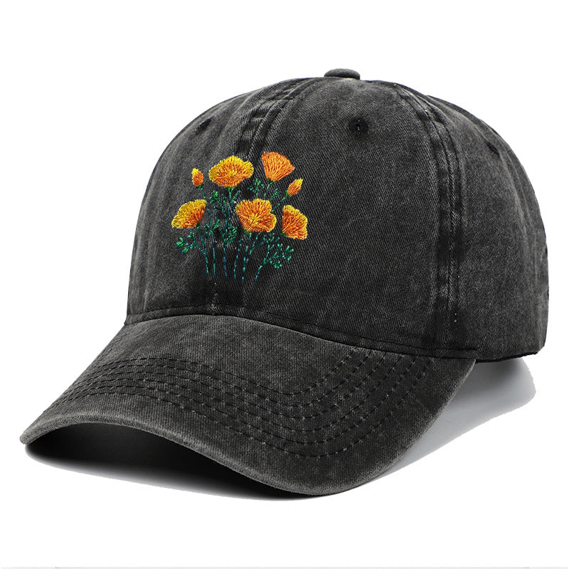 Women's Embroidered DIY Soft Top Sun Hat