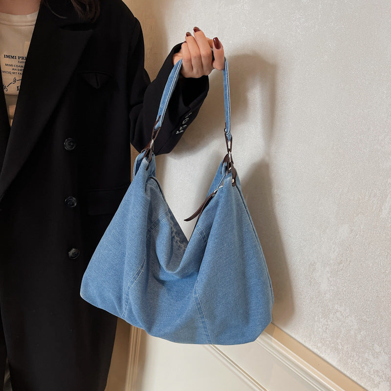 Women Denim Versatile Crossbody Shoulder Tote Bag