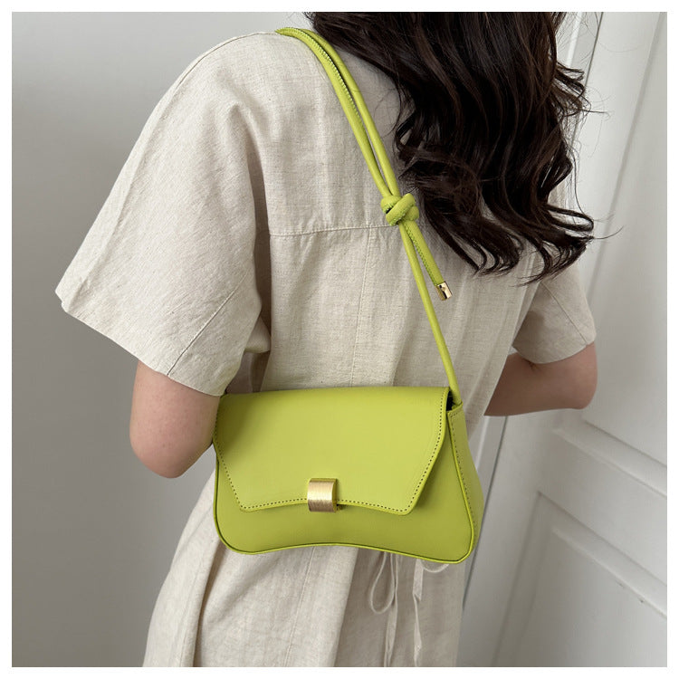 Minimalist Flap Adjustable Knotted Strap Shoulder Bag