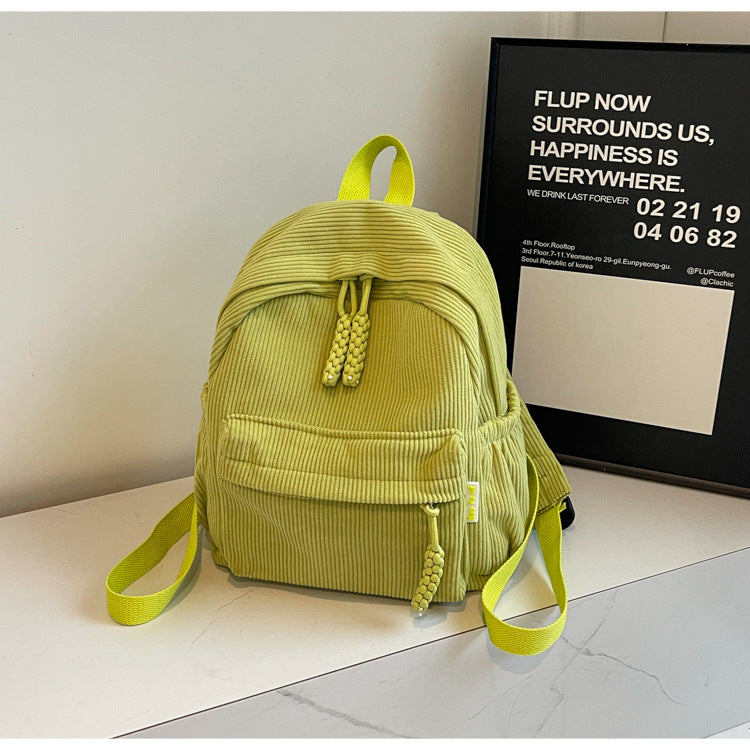 Corduroy Small Forest Casual Backpack