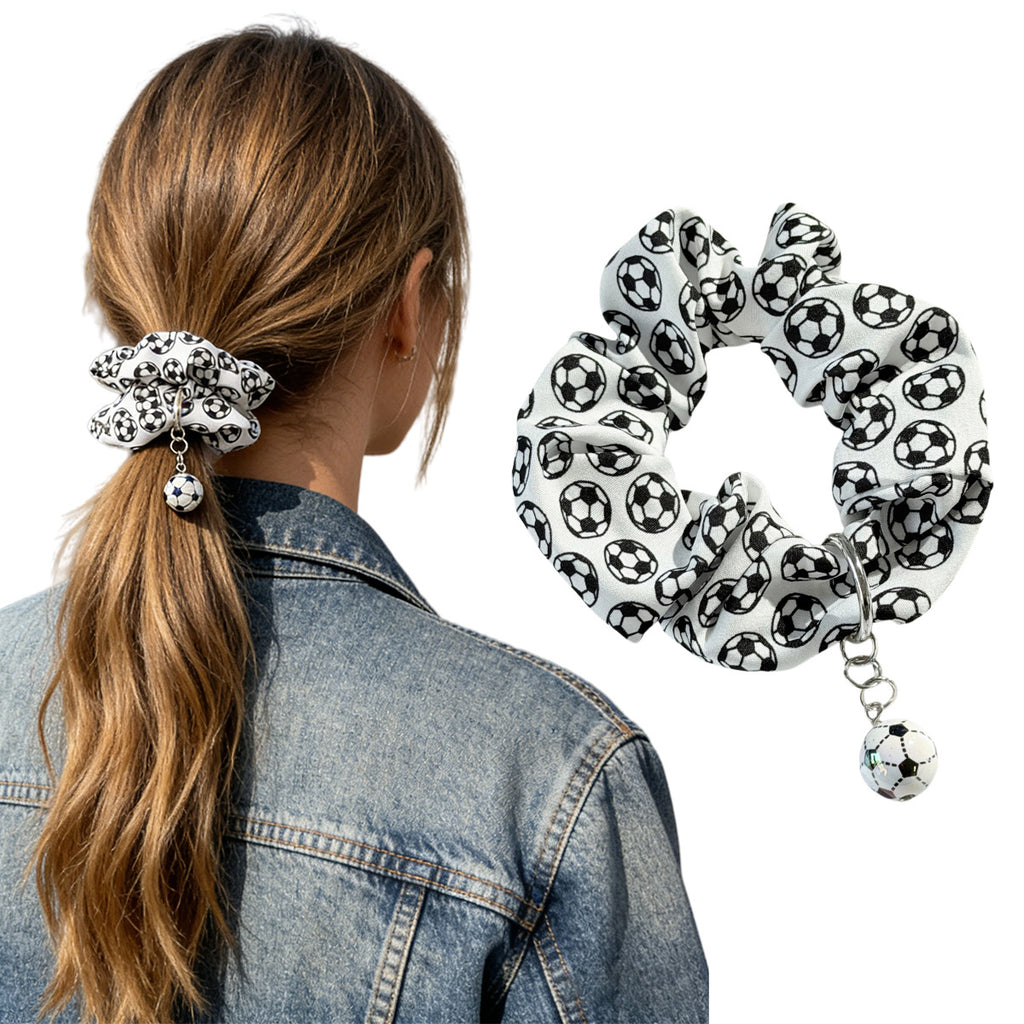 World Cup Football Scrunchie with Pendant