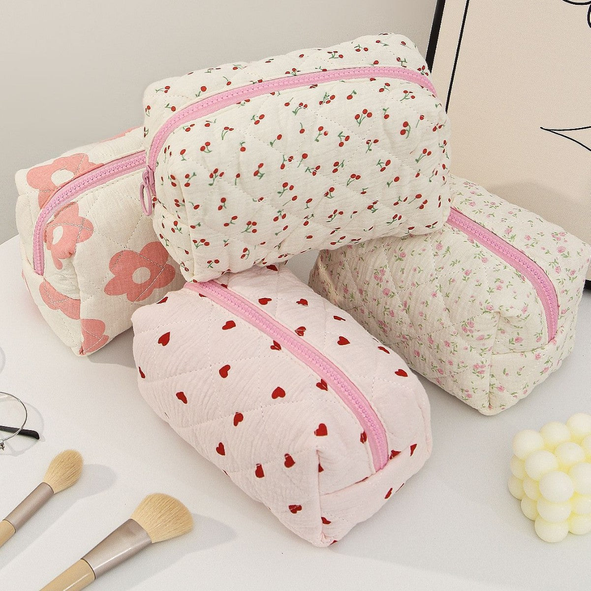 Zipper Stationery and Makeup Brush Storage Bag