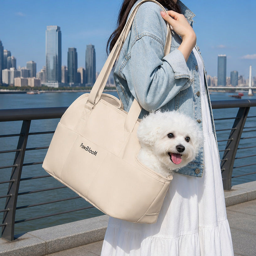Breathable Pet Carrier Tote Bag with Removable Cushion