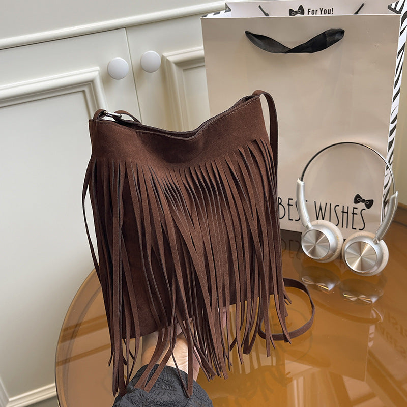 Women Tassel Crossbody Shoulder Bag