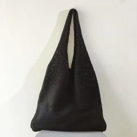 Handwoven Crochet Mesh Knit Shoulder Tote Bag